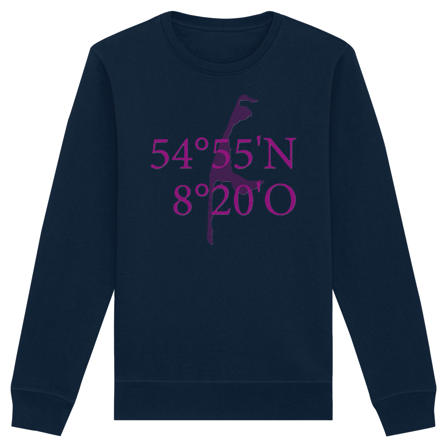 Deine Koordinaten_lila_vorne - Basic Unisex Sweatshirt