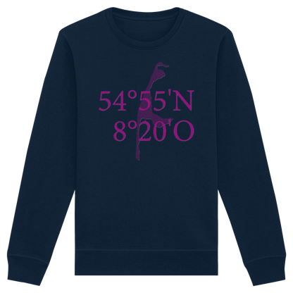 Deine Koordinaten_lila_vorne - Basic Unisex Sweatshirt