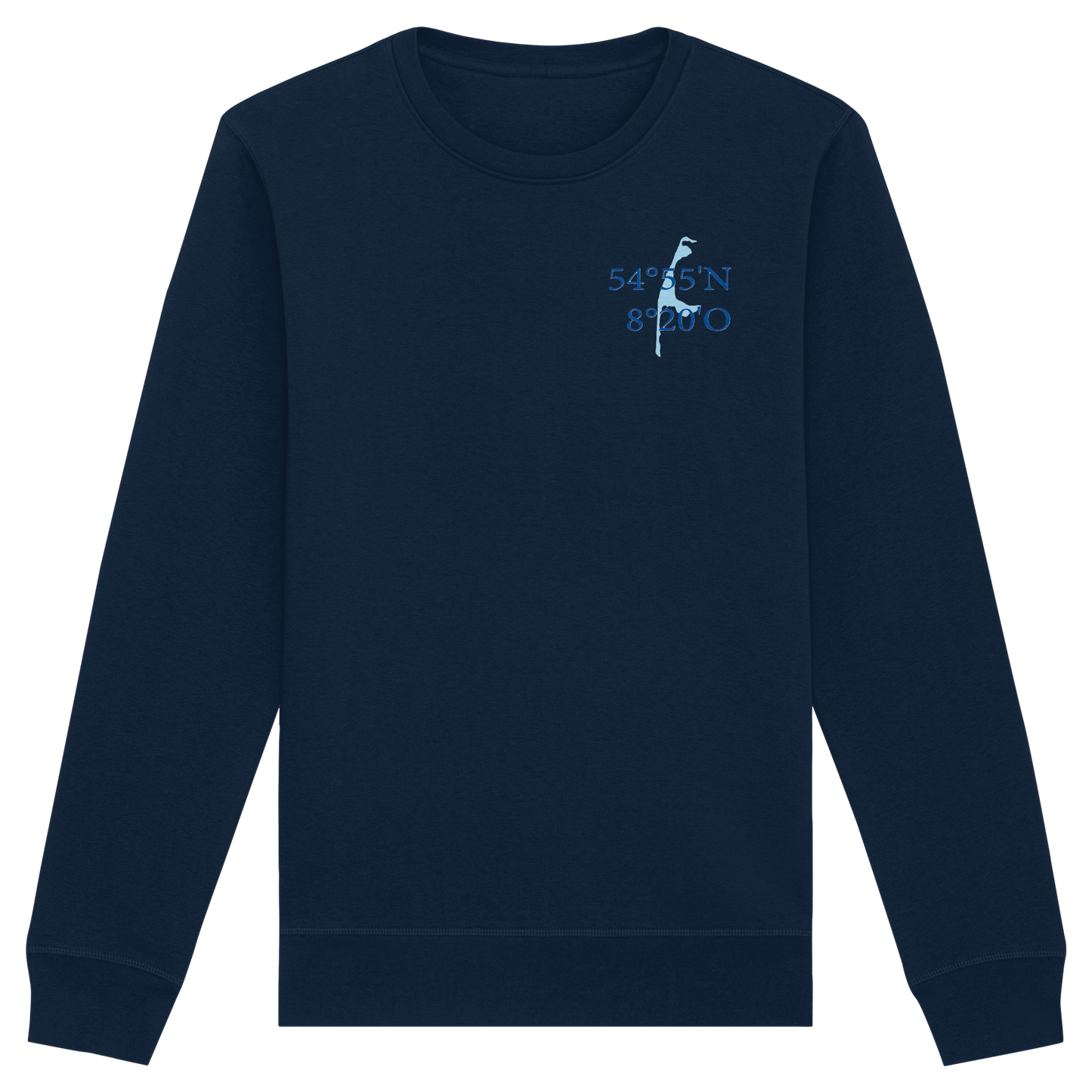 Deine Koordinaten_blau_vorne - Basic Sweatshirt