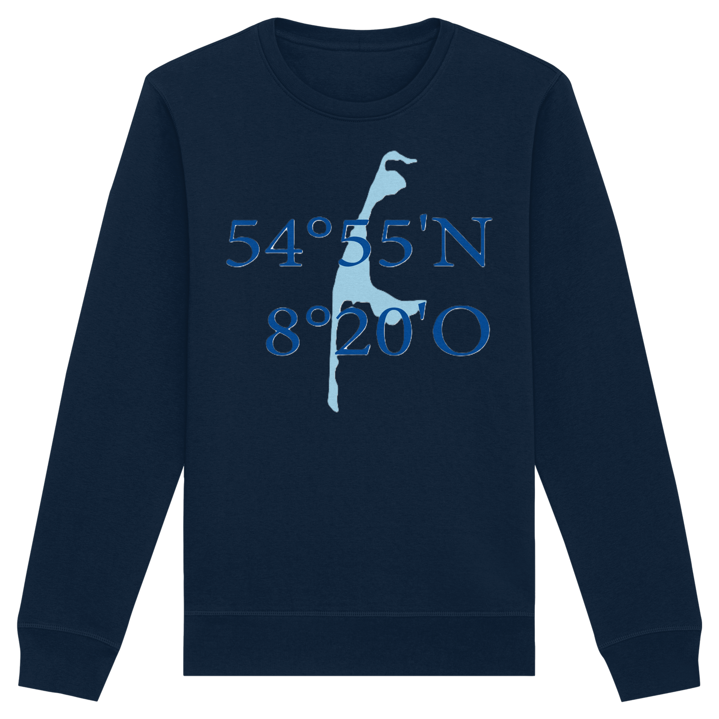 Deine Koordinaten_blau_vorne - Basic Unisex Sweatshirt