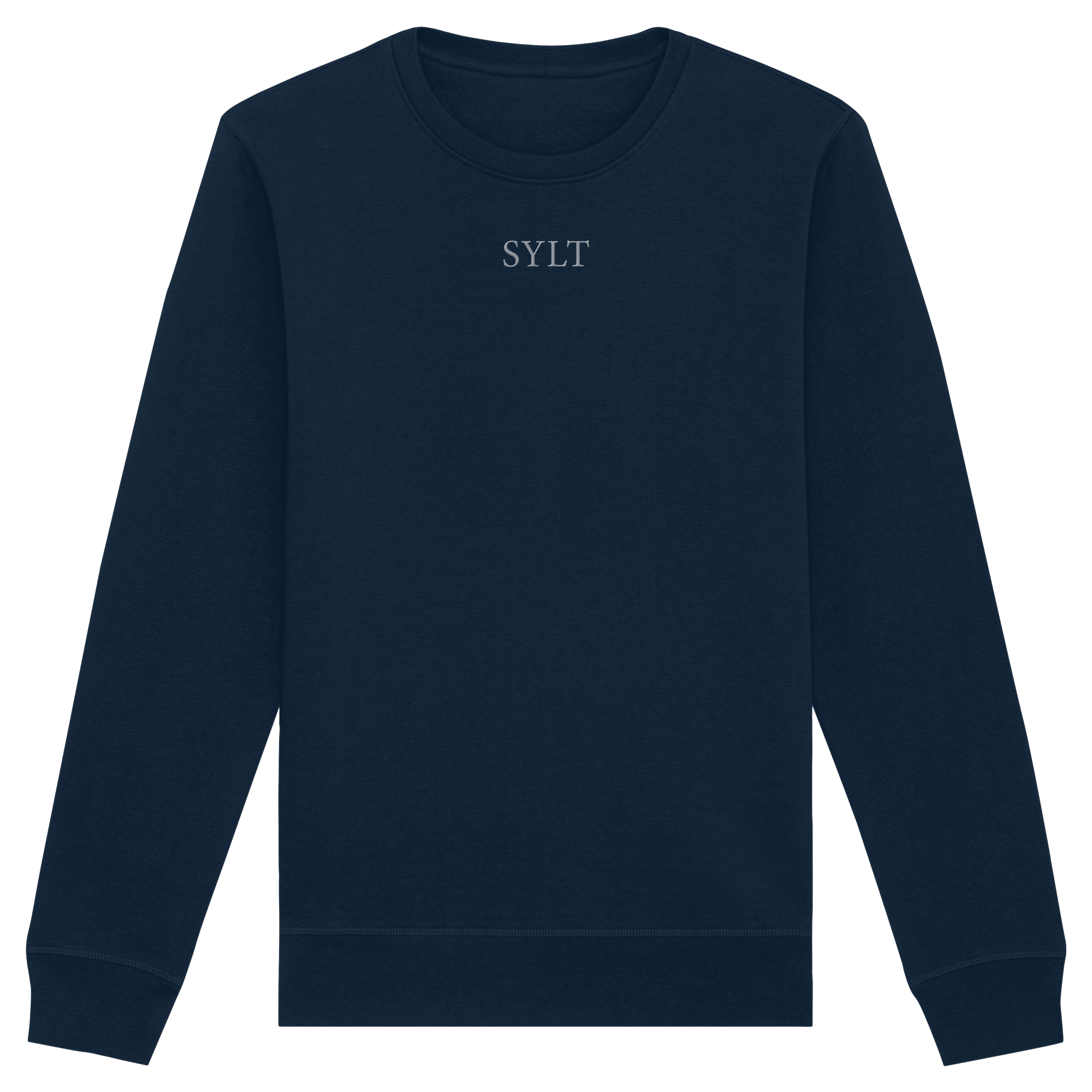 maritime SyltWelle (Sonnenaufgang) mit Stick (front) & Logo (hinten)  - Basic Sweatshirt