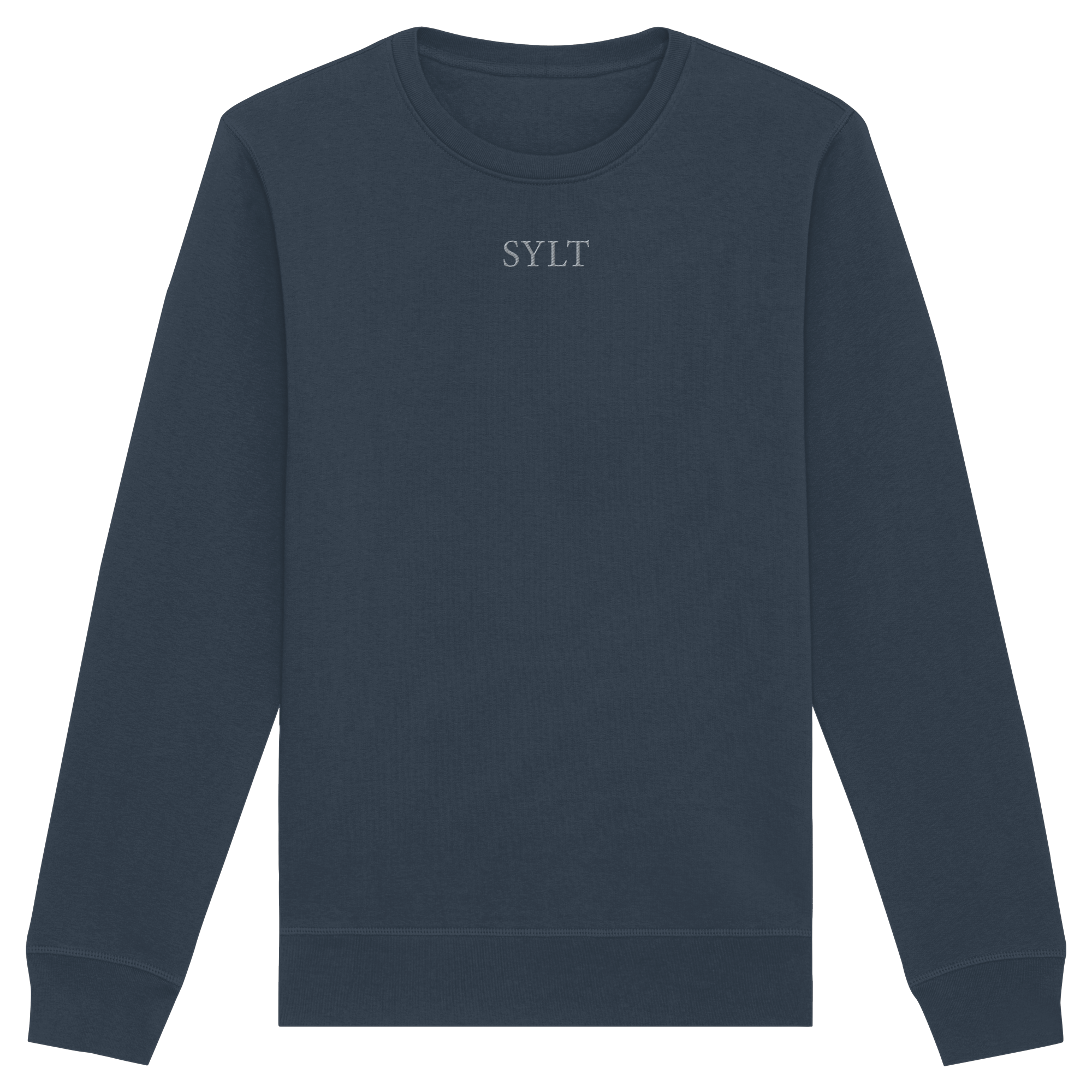maritime SyltWelle (Sonnenaufgang) mit Stick (front) & Logo (hinten)  - Basic Sweatshirt