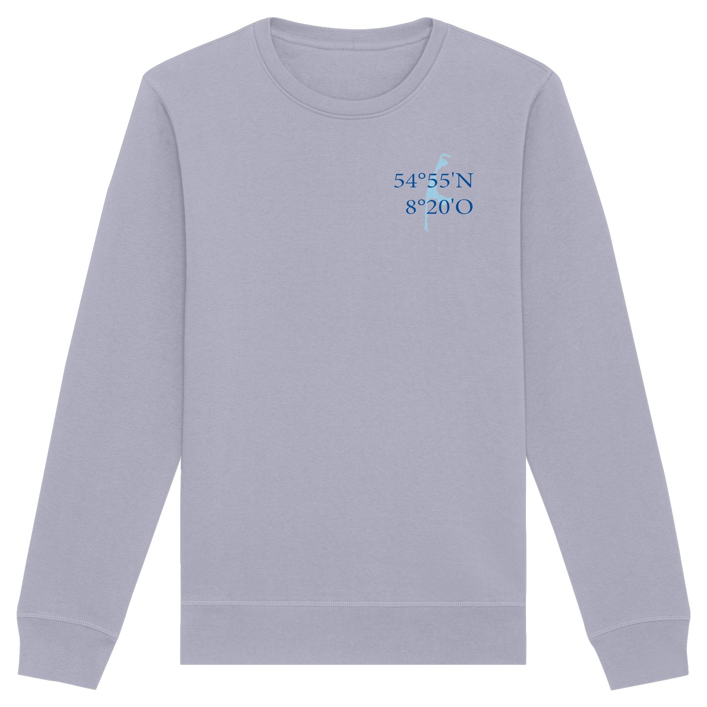 Deine Koordinaten_blau_vorne - Basic Sweatshirt