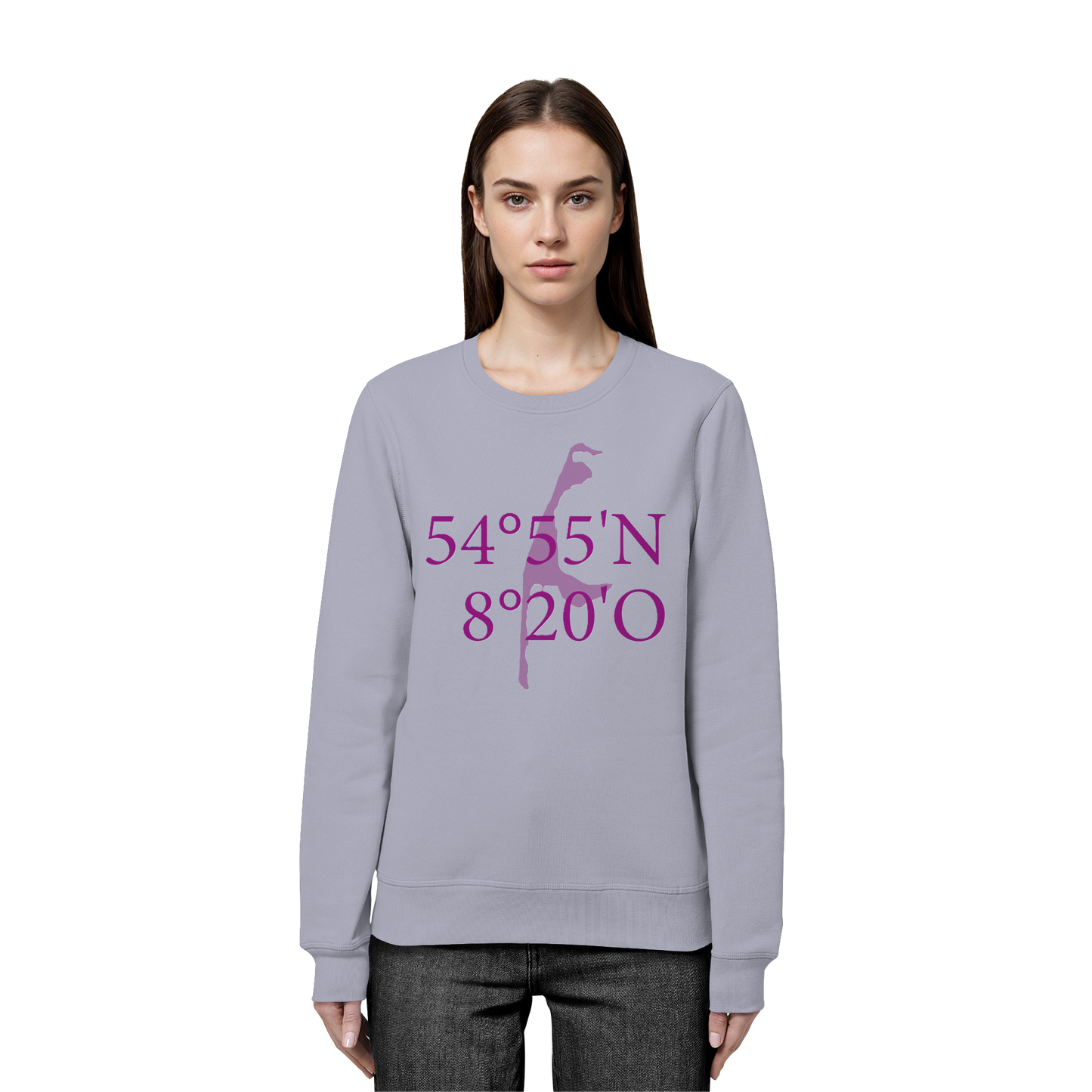 Deine Koordinaten_lila_vorne - Basic Unisex Sweatshirt
