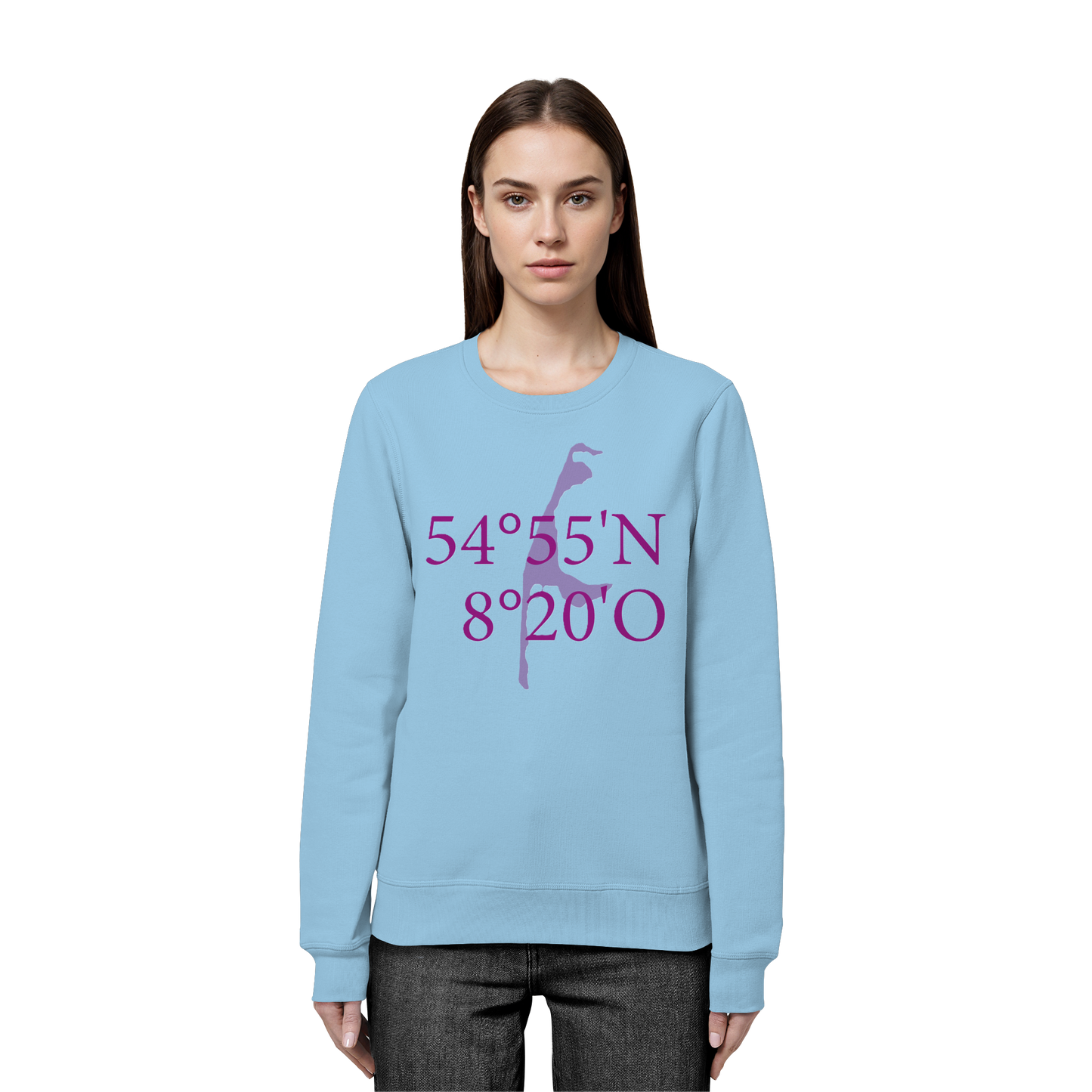 Deine Koordinaten_lila_vorne - Basic Unisex Sweatshirt