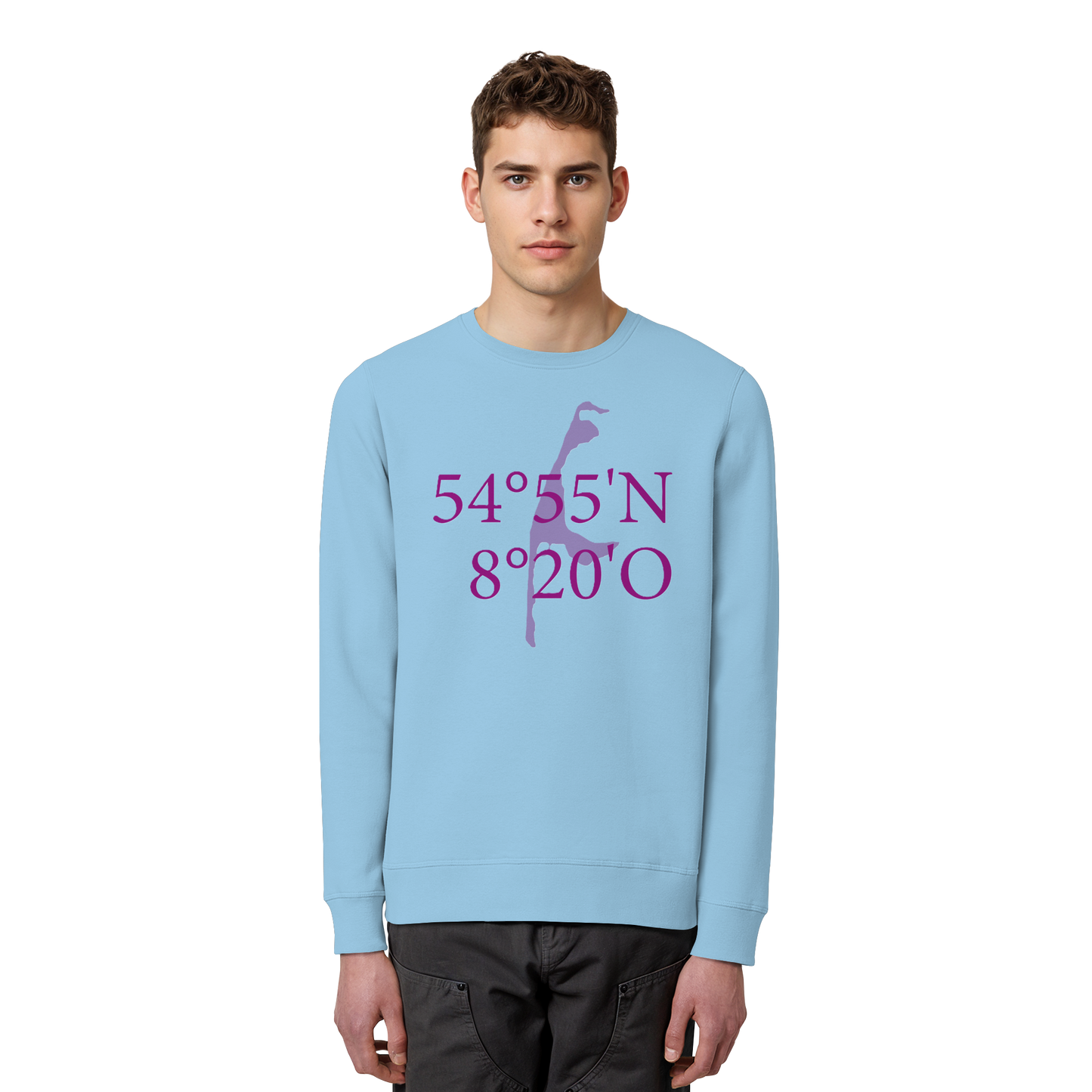 Deine Koordinaten_lila_vorne - Basic Unisex Sweatshirt