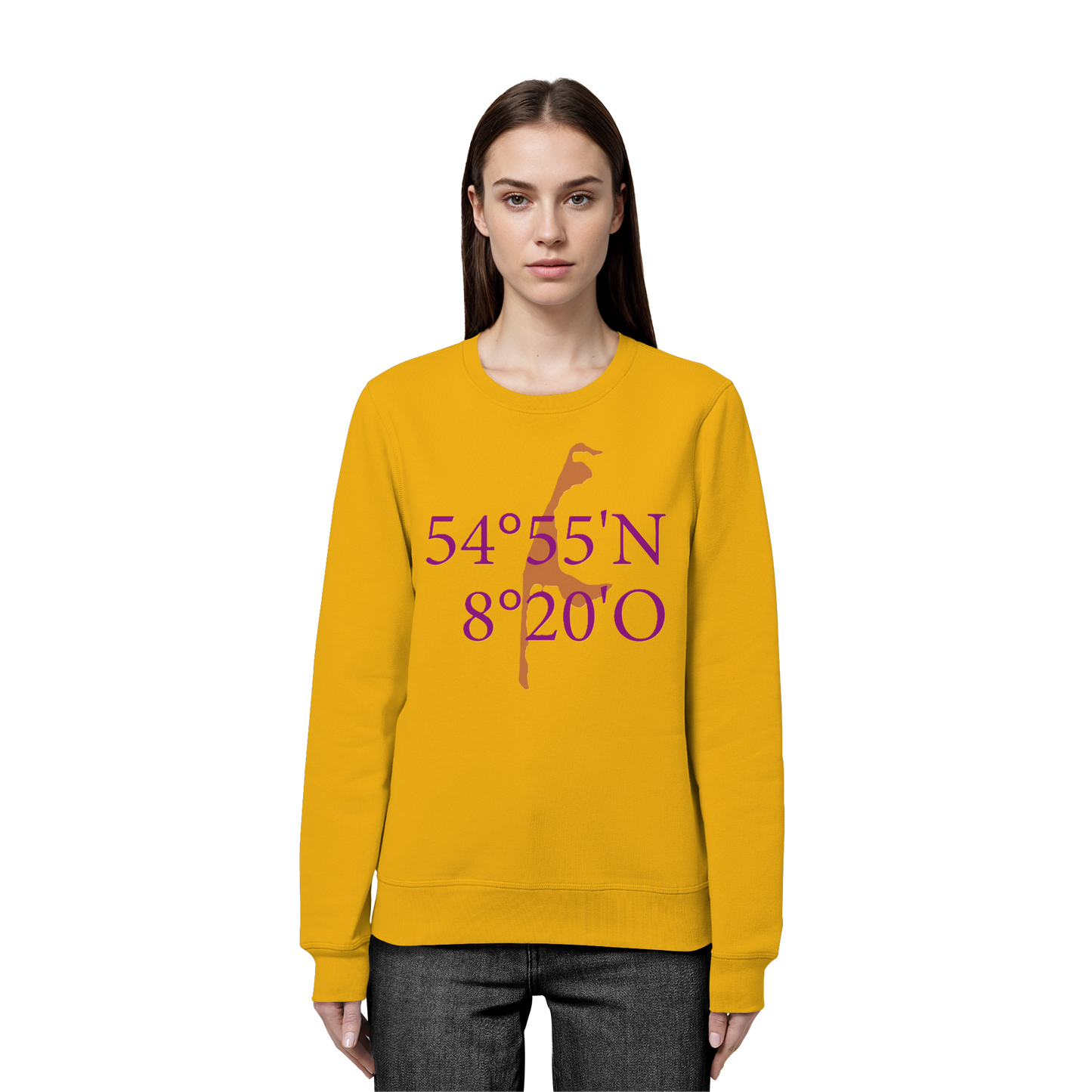 Deine Koordinaten_lila_vorne - Basic Unisex Sweatshirt