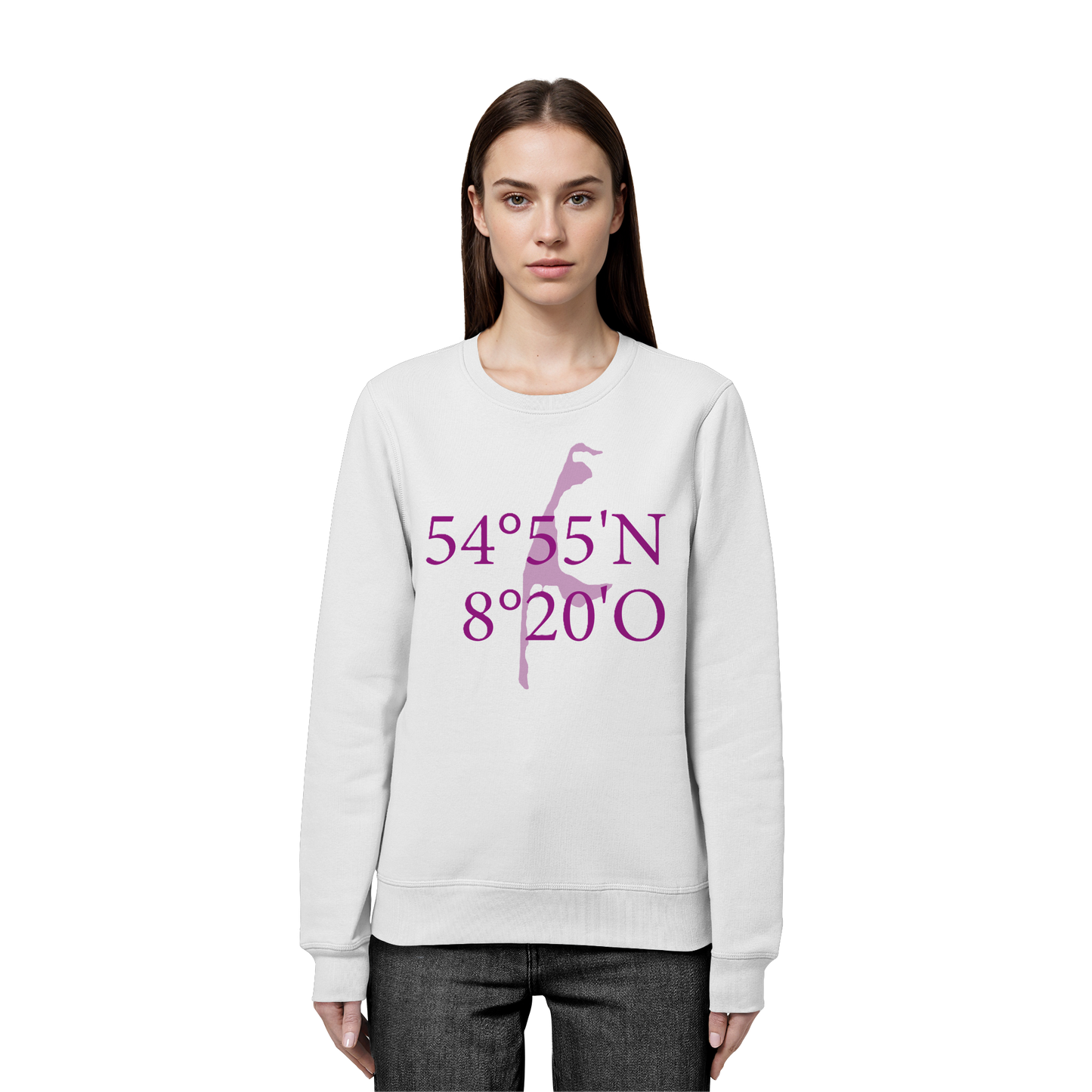 Deine Koordinaten_lila_vorne - Basic Unisex Sweatshirt