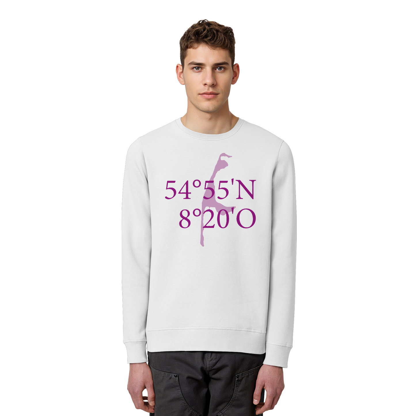 Deine Koordinaten_lila_vorne - Basic Unisex Sweatshirt