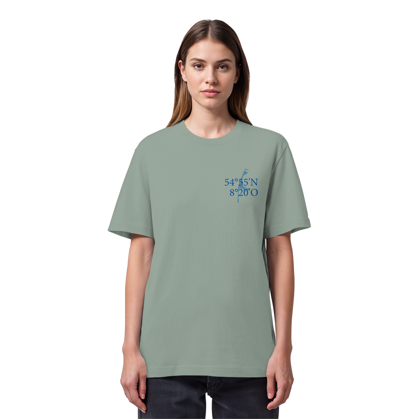 Deine Koordinaten_blau - Heavy T-Shirt (Relaxed Fit bis 3XL)