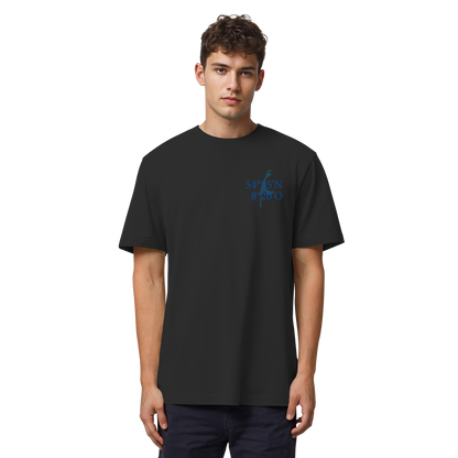 Deine Koordinaten_blau - Heavy T-Shirt (Relaxed Fit bis 3XL)