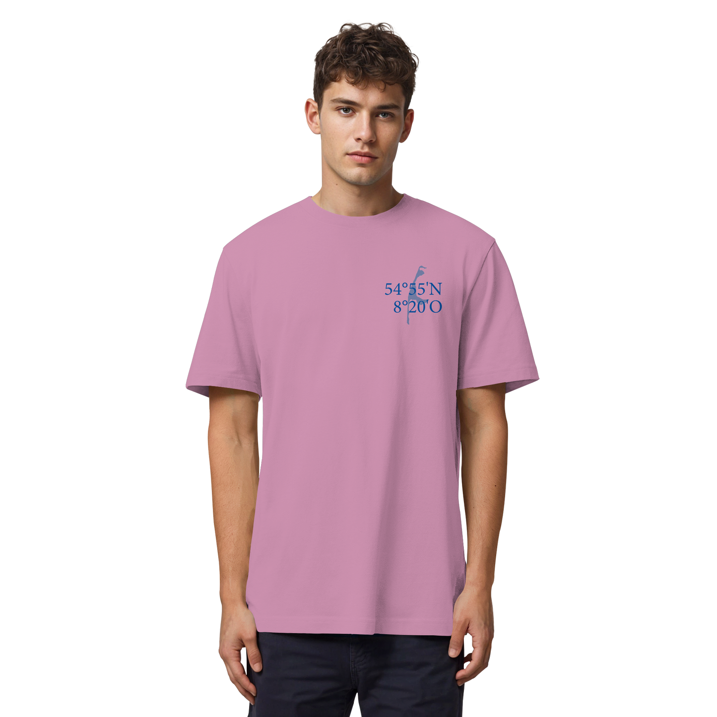 Deine Koordinaten_blau - Heavy T-Shirt (Relaxed Fit bis 3XL)