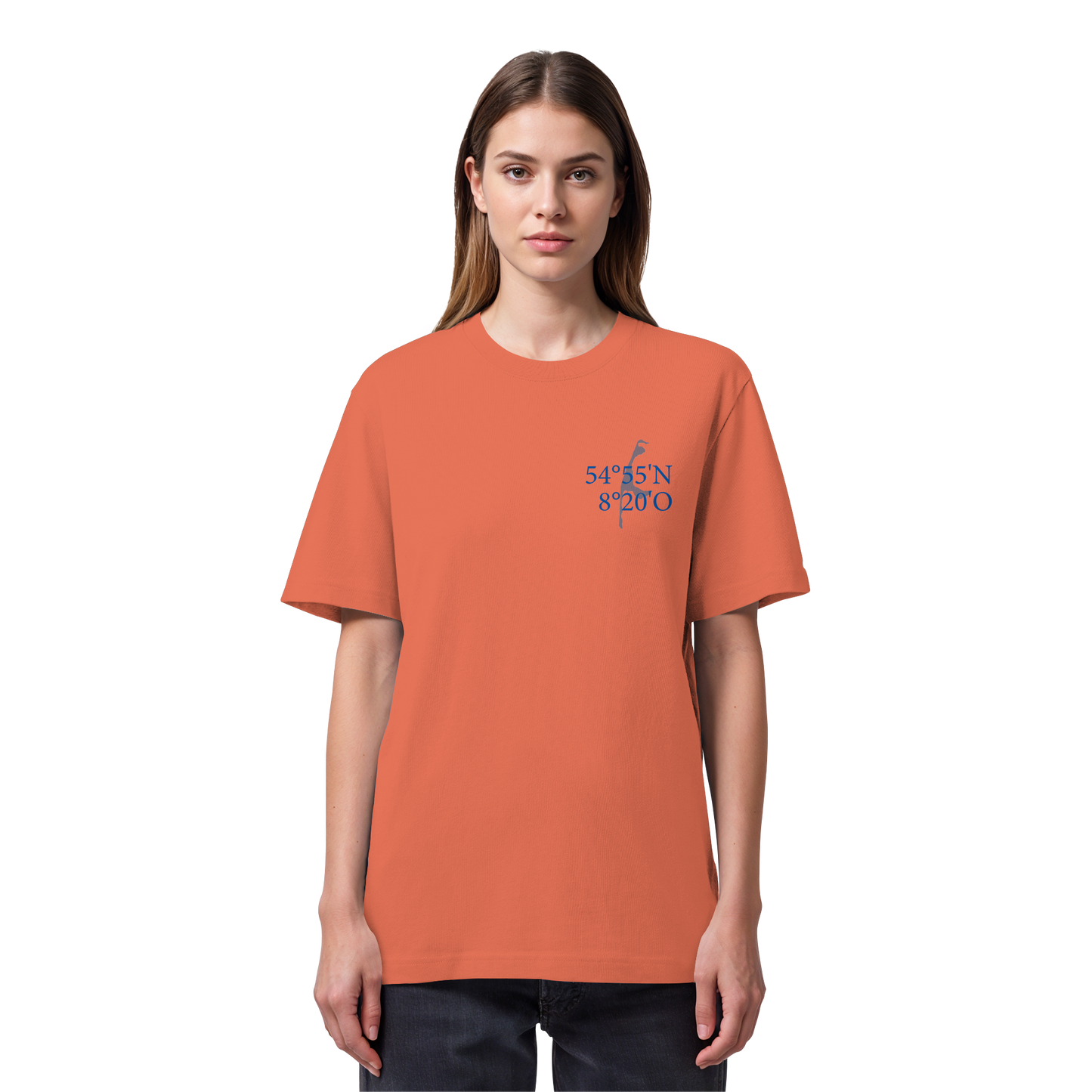 Deine Koordinaten_blau - Heavy T-Shirt (Relaxed Fit bis 3XL)