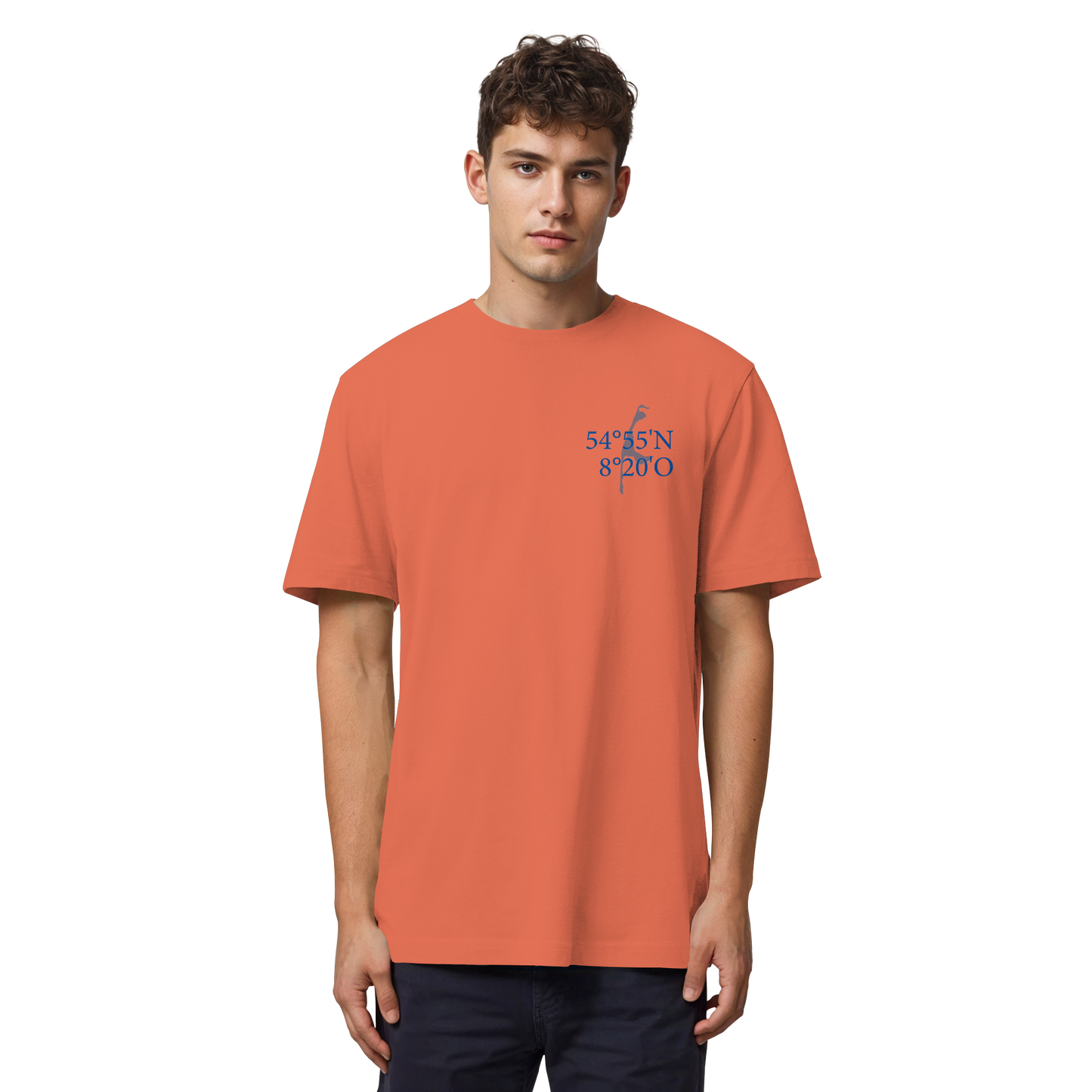 Deine Koordinaten_blau - Heavy T-Shirt (Relaxed Fit bis 3XL)