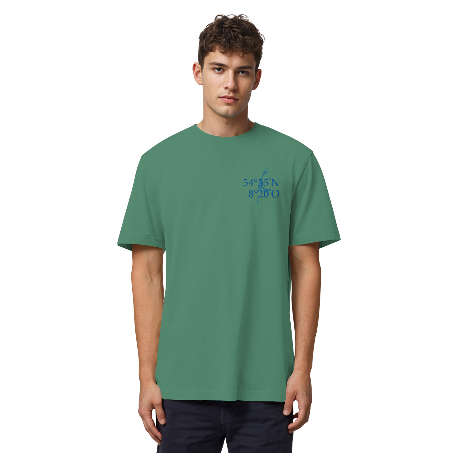 Deine Koordinaten_blau - Heavy T-Shirt (Relaxed Fit bis 3XL)