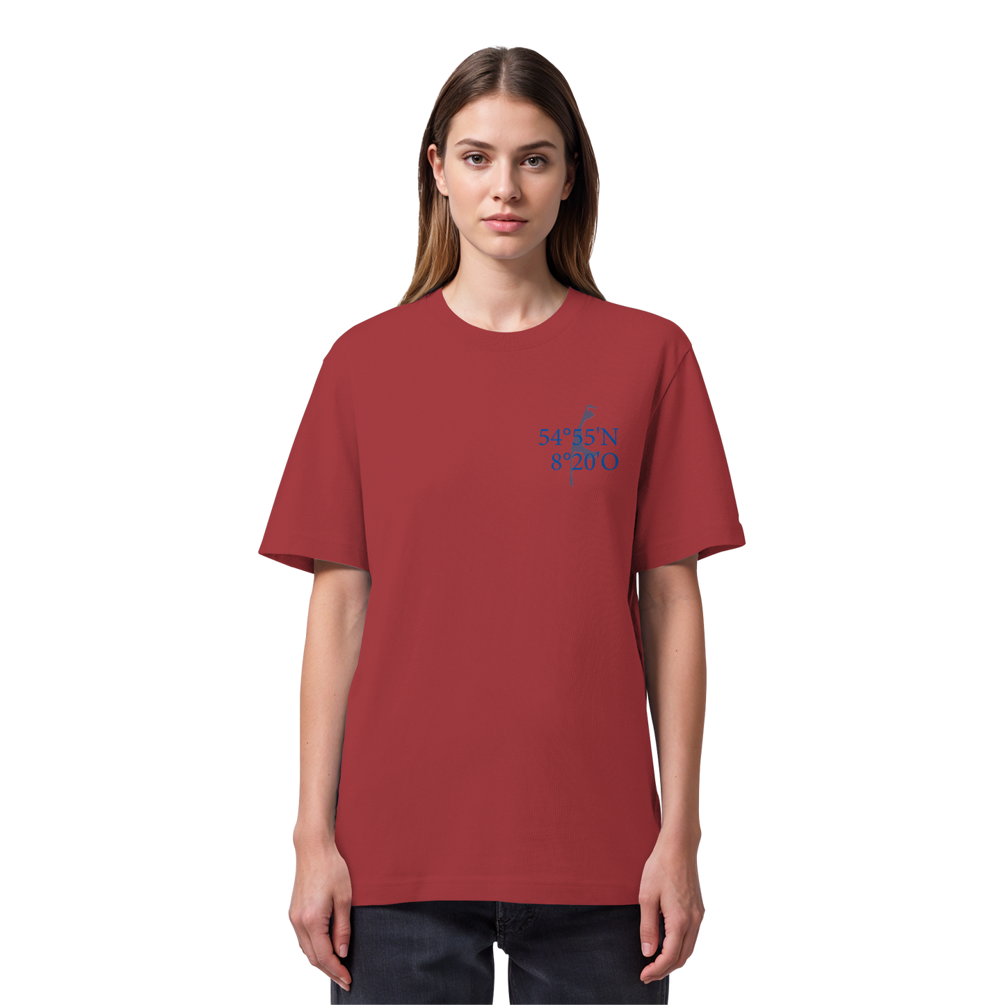 Deine Koordinaten_blau - Heavy T-Shirt (Relaxed Fit bis 3XL)