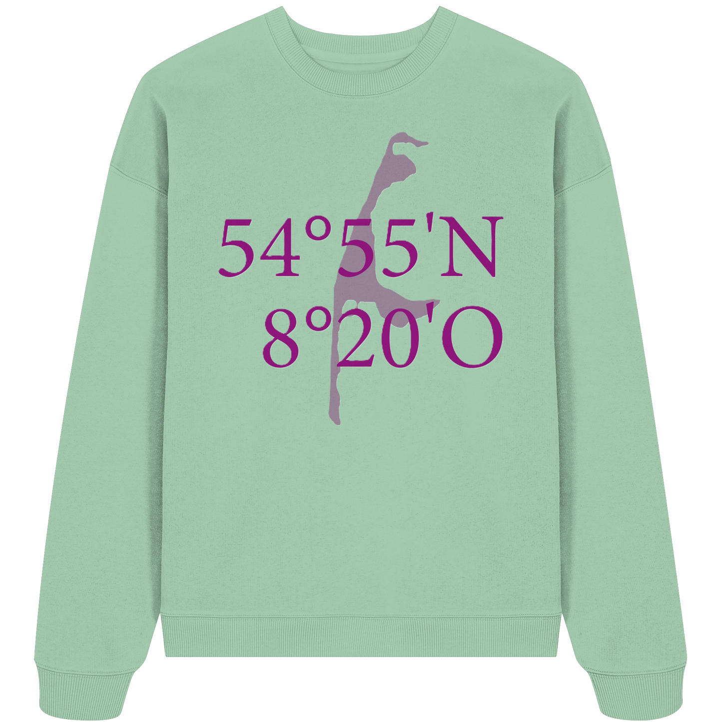 Deine Koordinaten_lila_vorne - Oversize Sweatshirt