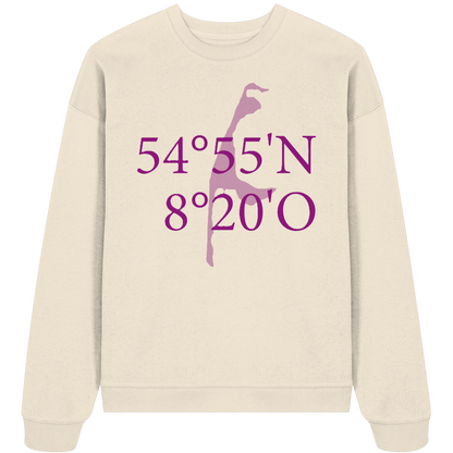 Deine Koordinaten_lila_vorne - Oversize Sweatshirt