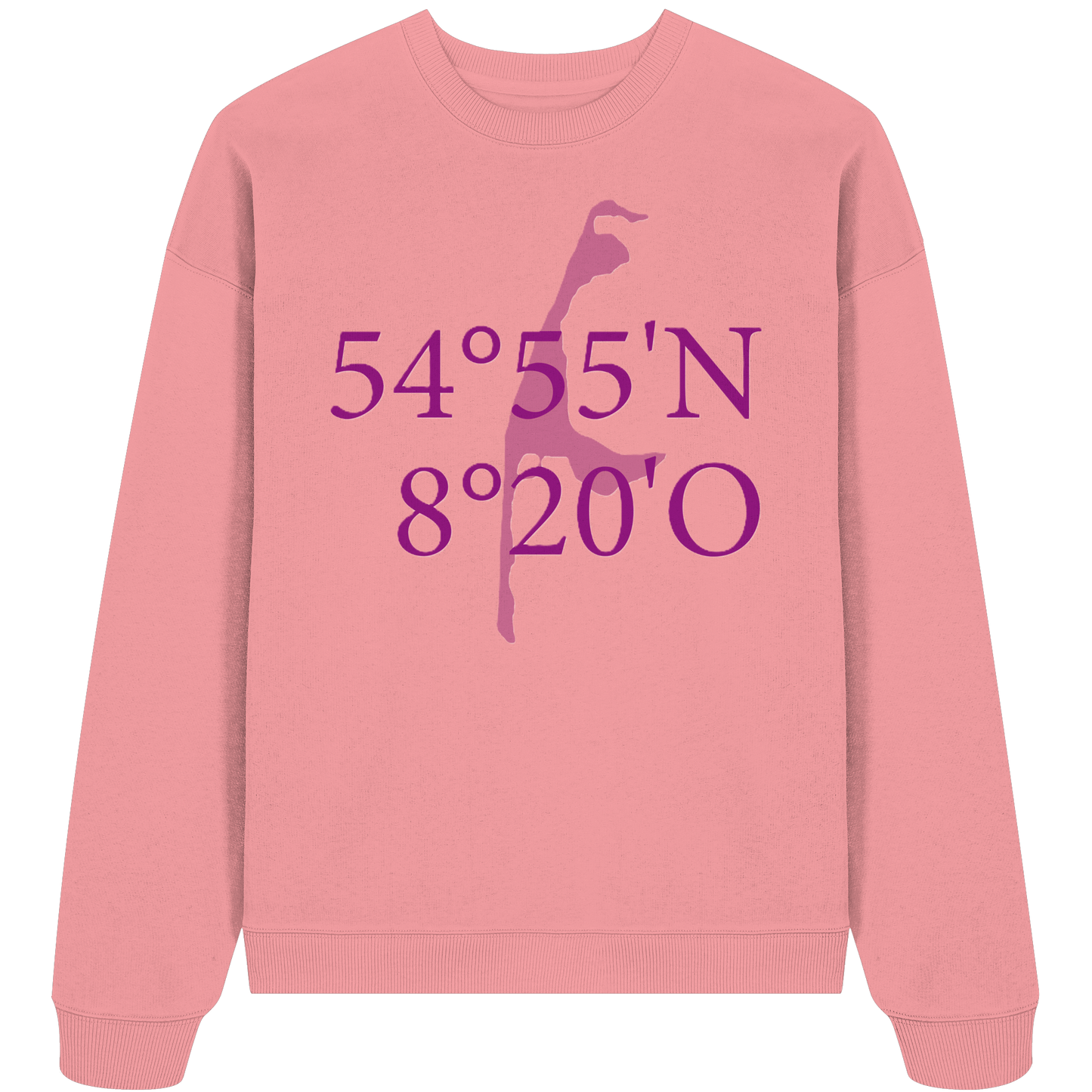 Deine Koordinaten_lila_vorne - Oversize Sweatshirt