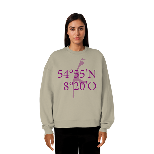Deine Koordinaten_lila_vorne - Oversize Sweatshirt