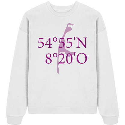 Deine Koordinaten_lila_vorne - Oversize Sweatshirt