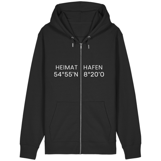 Heimat Sylt - deine Koordinate - Organic Relaxed Zipper (front & back)