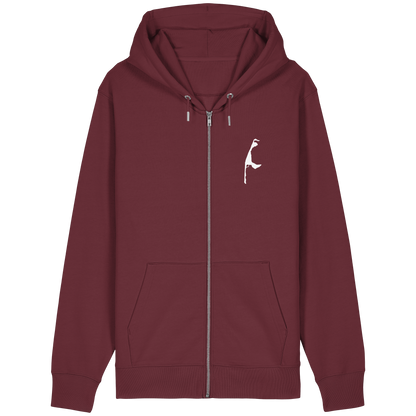 Heimathafen mit Koordinate - Relaxed Zipper (front & back)