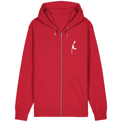 Heimathafen mit Koordinate - Relaxed Zipper (front & back)
