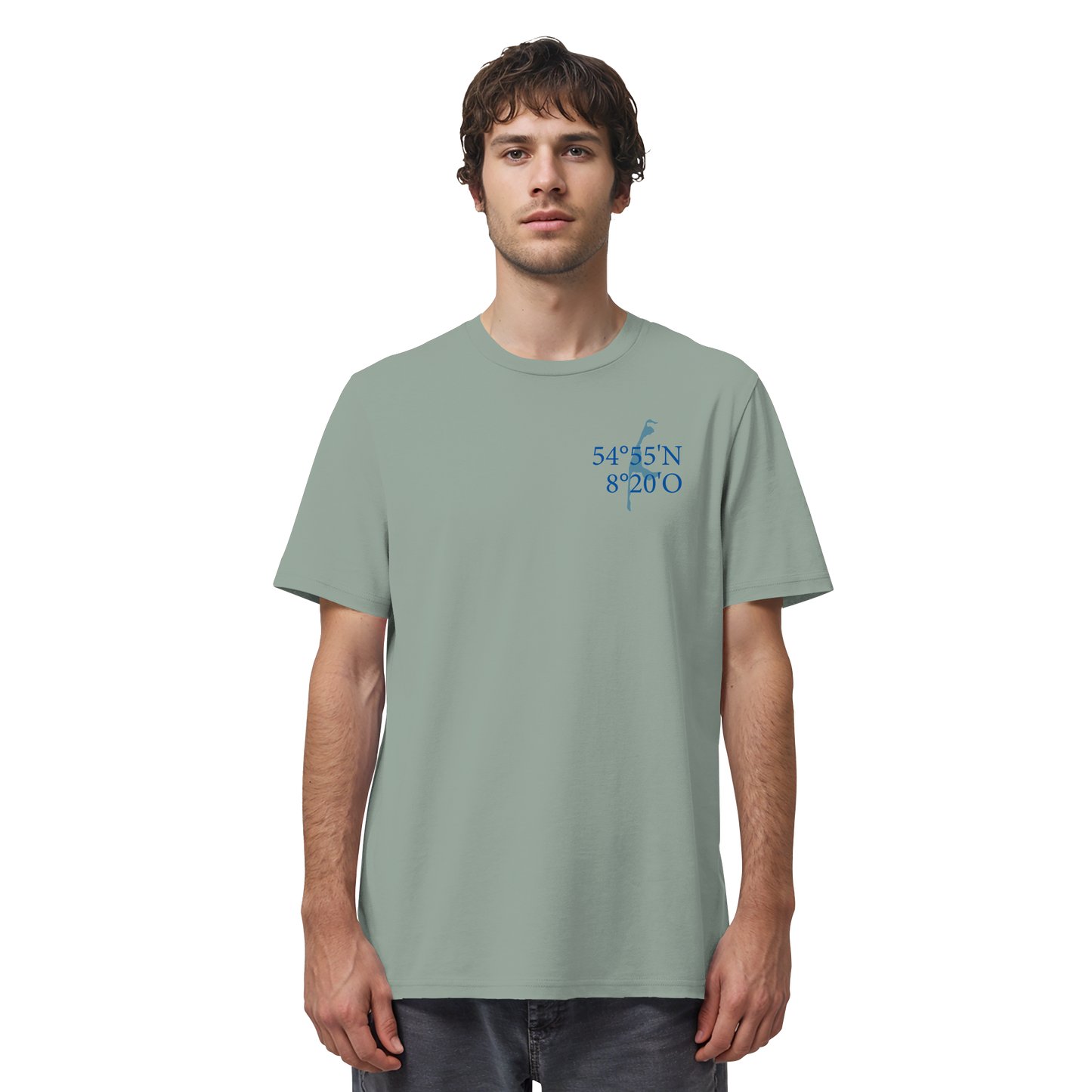 Deine Koordinaten_blau - Basic Shirt