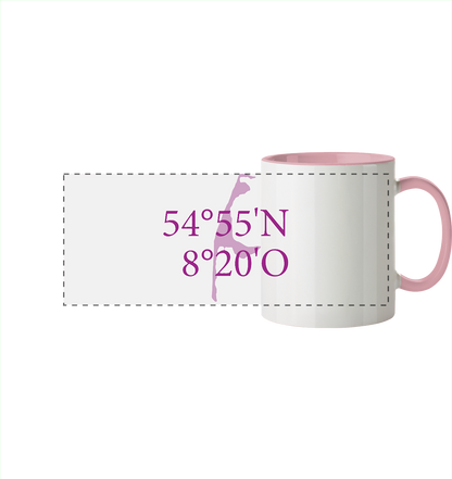 Deine Koordinaten - Tasse zweifarbig