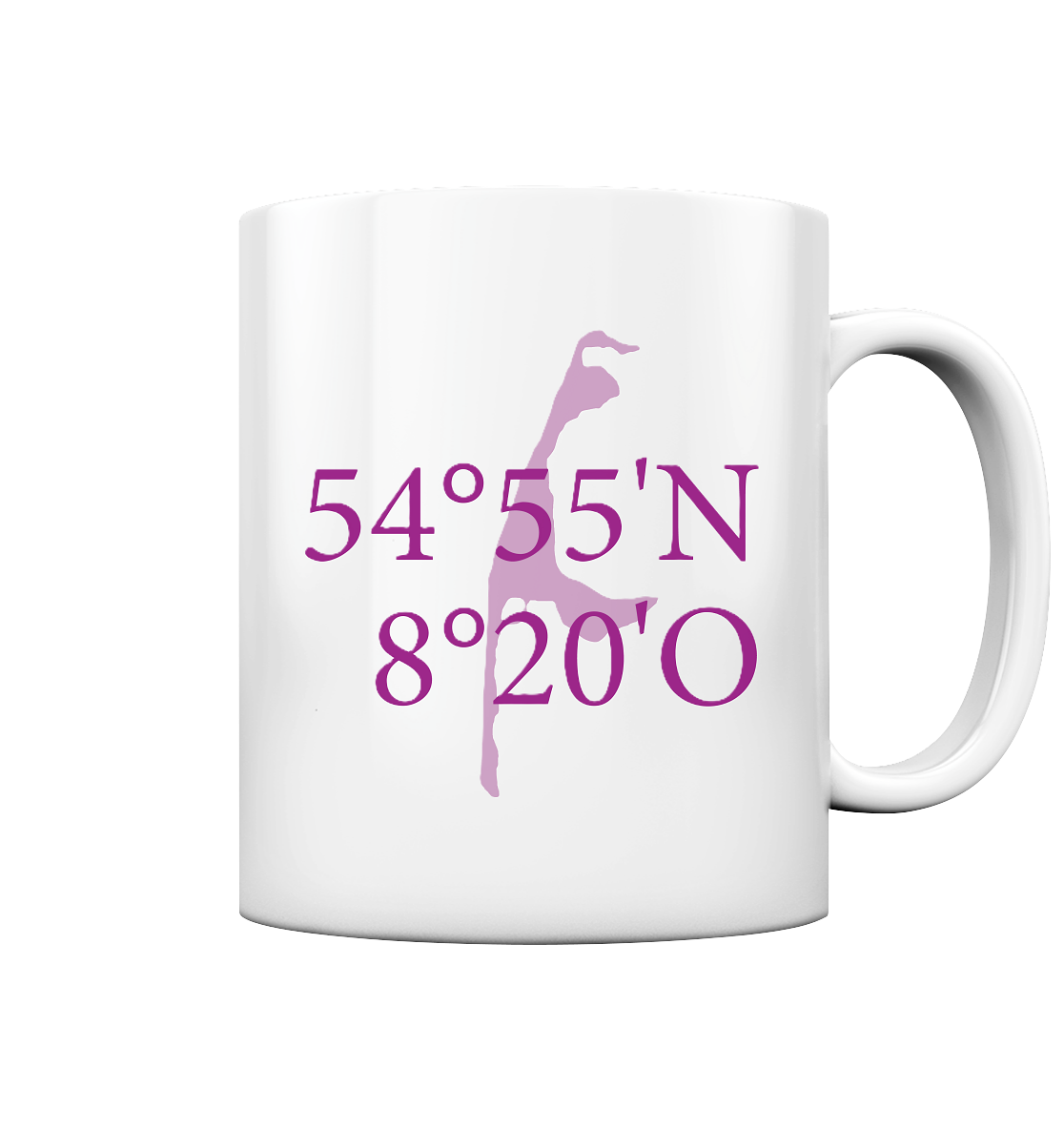 Deine Koordinate_lila - Tasse glossy